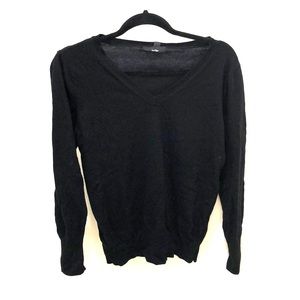 V-Neck, Black Sweater